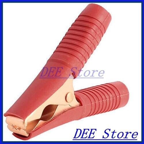 Red Soft Plastic Insulated Boot Car Battery Test Alligator Clip Clamp 100A