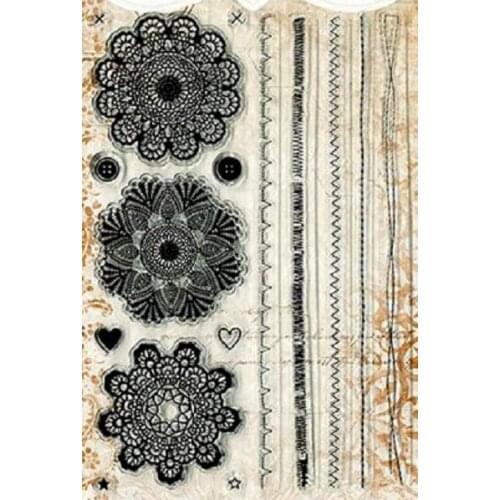 Lace background Transparent Clear Stamp/Seal for DIY scrapbooking/photo album Decorative clear stamp sheetsM1483