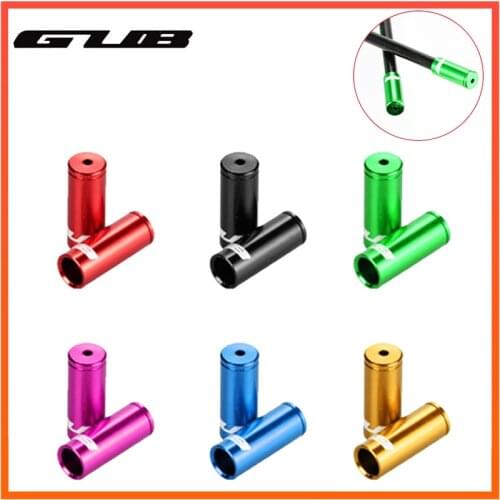 GUB 10pcs Aluminium Bicycle Shift Brake Cable Cap Brake Shift Wire Tube Cable Protector End Tip Cap MTB Road Bike Accessories
