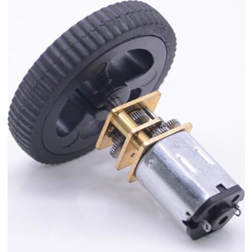 GA12-N20 Mini DC Gear Motor DC3V6V12V DIY Smart Car Robot Kit 34mm Wheels Metal Gear Reduction Low Speed High Torque