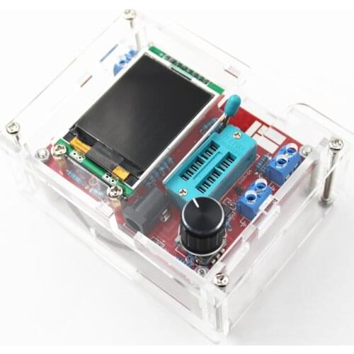 Multifunctional Tester GM328 Transistor Tester Diode Capacitance ESR Meter PWM Square Wave Signal Generator with case