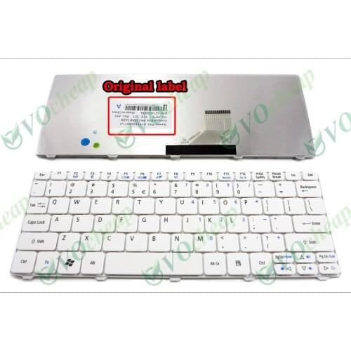 New Laptop keyboard for Acer Aspire ONE D257 D270 Happy 2 532H 532G 521 D255 D260 AOD270 533 PAV70 ZH9 white - V111102BS1