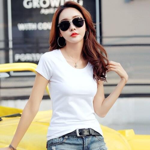 MRMT 2021 Brand Summer New Womens T Shirt Pure Short-sleeved T-shirt for Female Tight-fitting Cotton Bottom Tops T-shirt