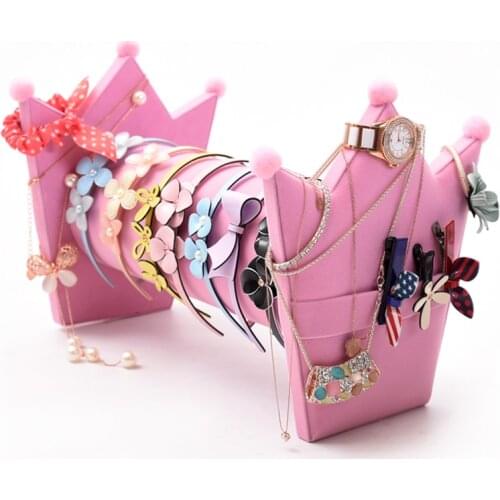 Jewelry Hair Hoop Crown Display Frame Pluggable Earrings Stud Jewelry Watches Storage Shelf Rack Home Storage Organization Rack