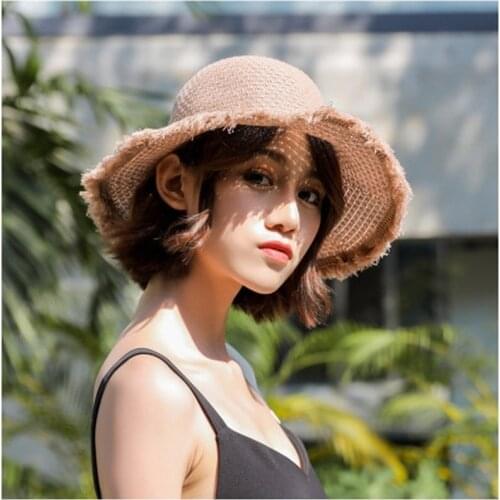 Bucket Hat Womens Sun Cap Students Outing Bucket Hat Beach Cotton Women Hats Bucket Hat