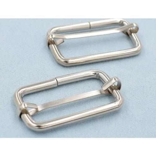 Free shipping 1.5" 10pcs 38mm Bag Strap Fitting Buckle Adjust Slider Loop Making Sewing Craft Belts Shoes Fasteners Accessories