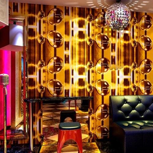 Luxury Gold Foil Wall Paper Roll Modern ktv Backdrop Bar Night Club Shop Decor Metal Wallpapers 3d Water Drop Wall Paper P117
