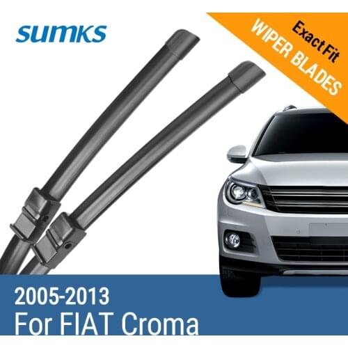 SUMKS Wiper Blades for FIAT Croma 24"&17" Fit Side Pin Arms 2005 2006 2007 2008 2009 2010 2011 2012 2013