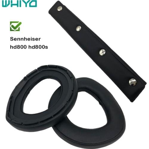Whiyo Replacement EarPads Headband for Sennheiser HD800 HD800s Headset Cushion Cover Bumper Pads Parts