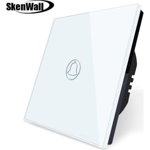 EU Standard Crystal Glass Panel Waterproof Door Bell Switch Max Voltage 250V Touch Screen