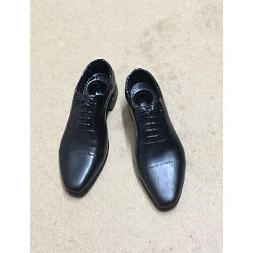 In Stock 1/6 Scale Male Boots Model PU Leather Pointy Shoes Fit For 12" Inch Action Figure Doll Body