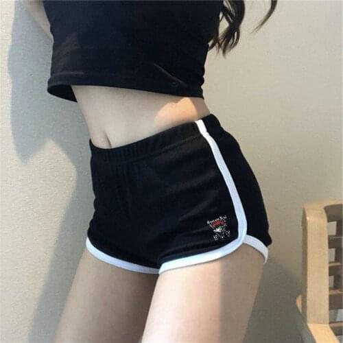 2021 New Summer Sport Shorts Women High Waist Elasticated Seamless Fitness Leggings Push Up Gym Training Loose Floral Print Pant