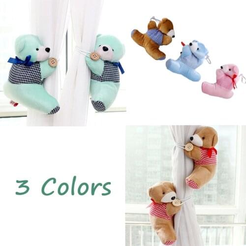 1pc Home Tieback Curtain Holder Hooks For Curtains Buckle Fastener Curtain Decoration Cartoon Bear Holder Grippers For Curtains