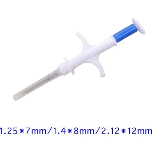 1x Plastic Injector with RFID Glass Transponder Dog Chip 2x12mm Pet Microchips 1.25x7mm Fish Tag Chips for Identification