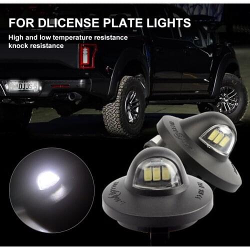 2pcs License Plate Light 12V 3LED 6000K for Ford F150 F250 F350 LED License Plate Frame Lamp Assembly Replacement Car lamps