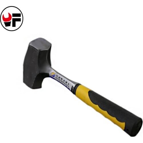 2LB High Quality Bushhammer Metalworking Nail Hammer Useful Camping Tool Rubber Handle Anti-slip Hammer DAE007