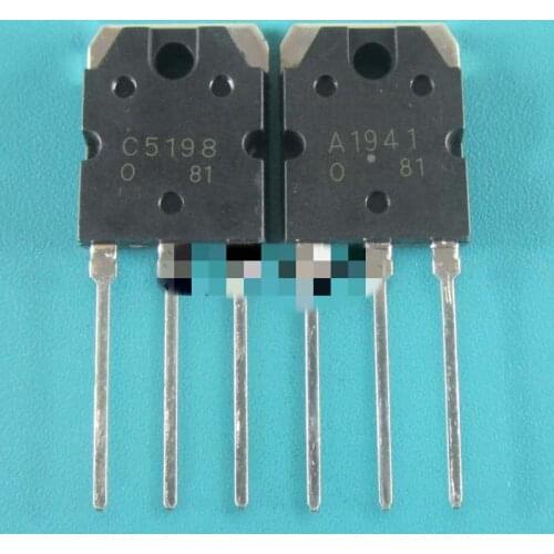 5pairs 2SC5198 2SA1941 TO3P (5PCS A1941 + 5PCS C5198) TO-3P Transistor 10PCS