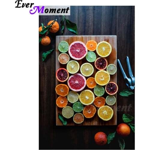 Ever Moment Diamond Painting Fruit Picture Of Rhinestone Full Square Drill Mosaic Handmade Diamond Embroidery Decoration ASF1420