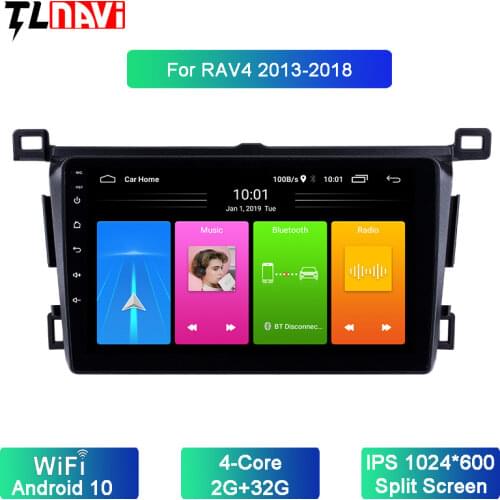 Car Multimedia player 9 inch for 1Toyota RAV4 2013-2018 ROM 16GB 4-core Android 10 Car Stereo GPS SWC