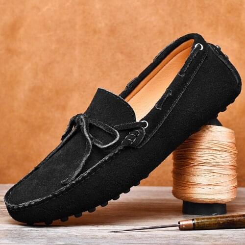 Big Size 38-49 Mens Loafers Classic Summer Casual Shoes Men High Quality Soft Flat Driving Shoes Male Slip On Suede Shoes Man