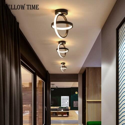 Black&White Modern LED Chandelier Home Ceiling Lamp For Living room Bedroom Dining room Kitchen Indoor Aisle Corridor Light