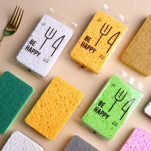 Color Dishwashing Wiper Nordic Kitchen Cleaning Sponge Scrubbing Pot Brush Scouring Pad Kitchen Cleaning Cloth Supplies