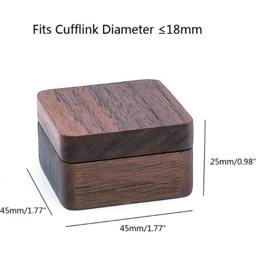 High Quality Men Suit Wooden Cufflink Gift Box Wood Jewelry Keepsake Storage Box