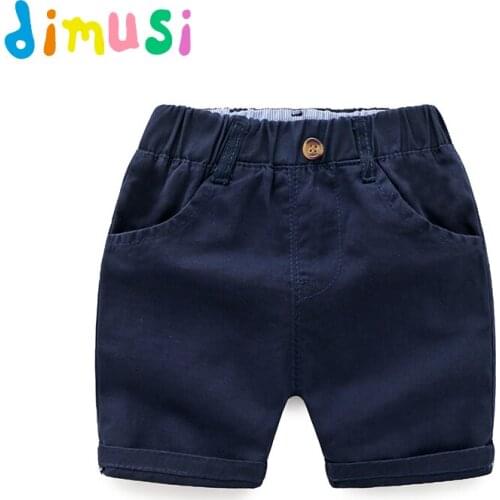 Dimusi boys summer Shorts solid cotton Beach short boy cool Shorts for Children 4 colors Breathable Kids Shorts BC211