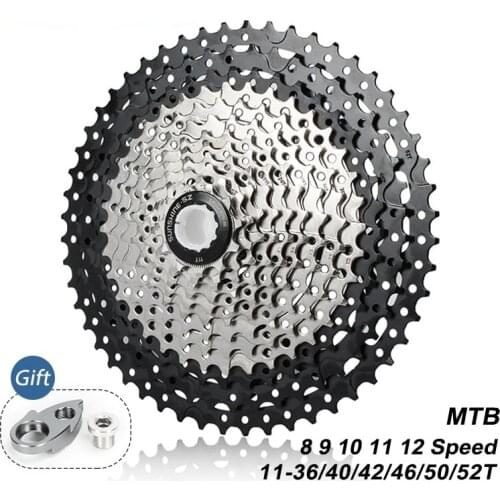 Road Bike 8-12 Speed Cassette Gravel UltraLight Bicycle MTB Freewheel Sprocket 36T-52T for SHIMANO and SRAM