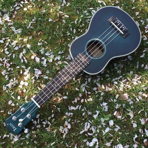 21 Inch Soprano Ukulele Spruce Wood 15 Fret Four Strings Hawaii Guitars with Abalone Shell Edge Sound Hole