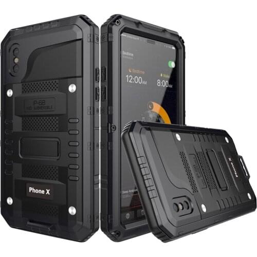 IP68 Waterproof Case for Iphone XS MAX XR X 360 Full Protection Shockproof Armor Phone Case For iphone 6 6s 7 8 plus Cover Case