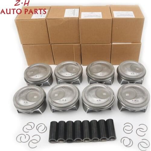 For Porsche Cayenne 92A 9PA Panamera 970 Turbo 4.8T V8 8Pcs STD Size Pistons & Piston Rings Kit 948 103 045 54 948 103 045 67