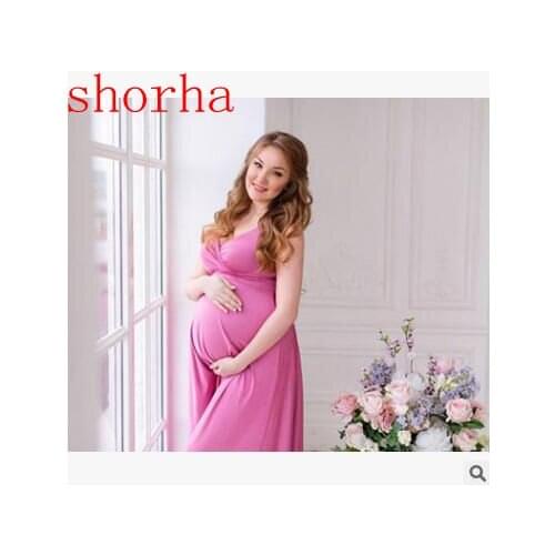 Summer Pregnant Women Photography Props Dresses Sleeveless photography pregnant woman dress Shoulderless Maternity Clothings
