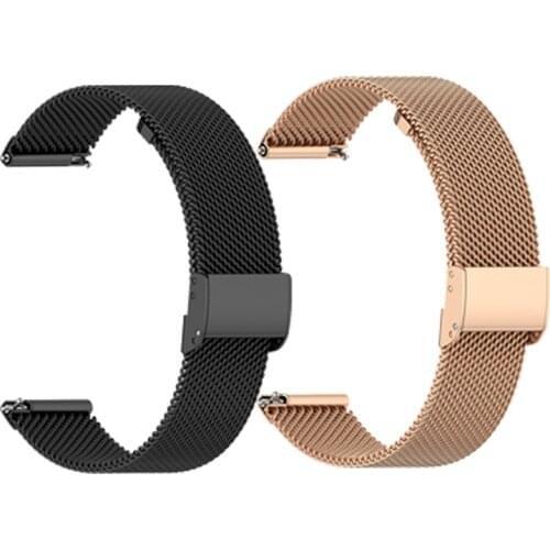 18mm Metal Strap for Fossil Gen 4 Q Venture HR/Gen 3 Q Venture Smartwatch Watch Women bracelet For Ticwatch C2 rosegold Correa
