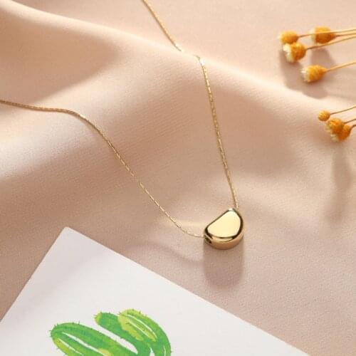 316L Stainless Steel Beaded Acacia Bean Charms Snake Bone Chain Choker Necklace For Women Fashion Fine Jewelry Party Gift SAN468