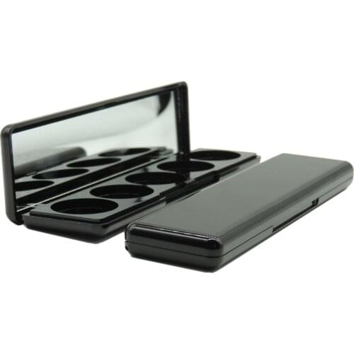 5 Wells Slots 26mm Eyeshadow Palette Black Plastic Square 15pcs Per Lot Free Shipping New Arrival Lip Gloss Containers