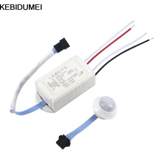 Switch 220V IR Infrared Module Body Sensor Intelligent Light Lamp Motion Sensing Switch Adjustable Movement Sensing PIR Switch