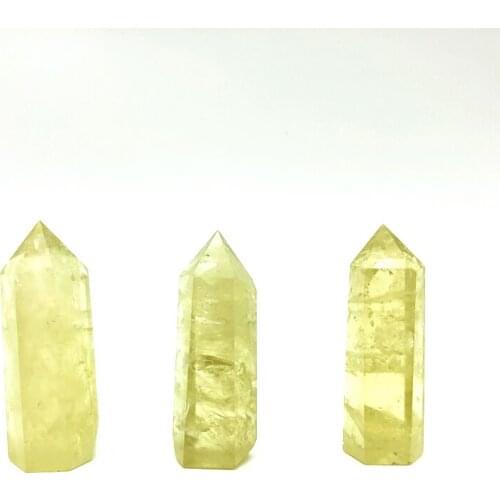 Natural Citrine Yellow Crystal Point Tower Crystal Healing Energy Stone Home Decor Polished