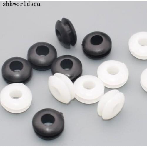 Shhworldsea white color 1000pcs double size Inner diameter 5mm white Rubber Grommets ring