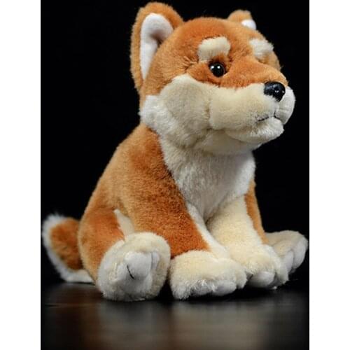 Shiba Inu Dog Kids Plush Toys Brown Simulation Lovely Sit Dog Child Gifts Kawaii Lifelike Stuffed Animals Dolls Toy Collection