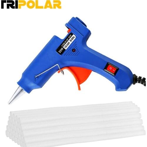 Hot Melt Glue Gun with 30pc 7mm*200mm Glue Stick Industrial Mini Guns Thermo Electric Heat Temperature Tool