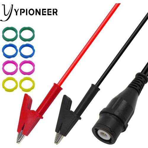 Cleqee P1205 BNC male plug to Alligator Clips Coaxial Cable Oscilloscope Test Lead 120CM