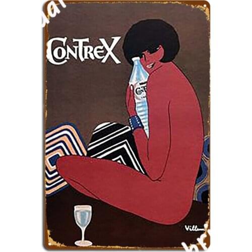 Contrex Vintage Illustration Metal Sign Poster Club Party Wall Design Tin Sign Poster