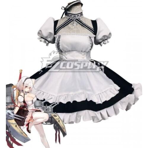 Azur Lane Sirius Maid Outfit Apron Uniform Maid Dress Halloween Elegant Lovely Maid Outfit Skirt Party Cosplay Costume E001