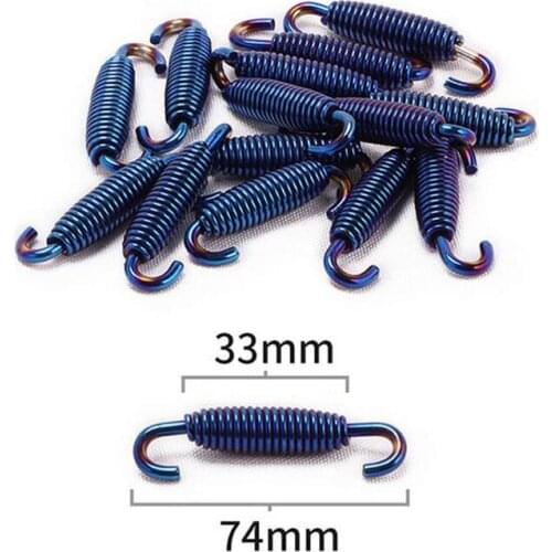 2Pcs Motorcycle exhaust pipe stainless steel spring welding lug Front Middle Link Pipe Rotatable Metal Springs Kit Set