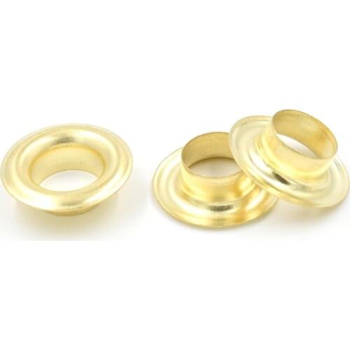 50 sets / lot Gold color Eyelet buckle Metal hole Thickened rivets Buttonholes Sewing repair Tall Sail eyelet