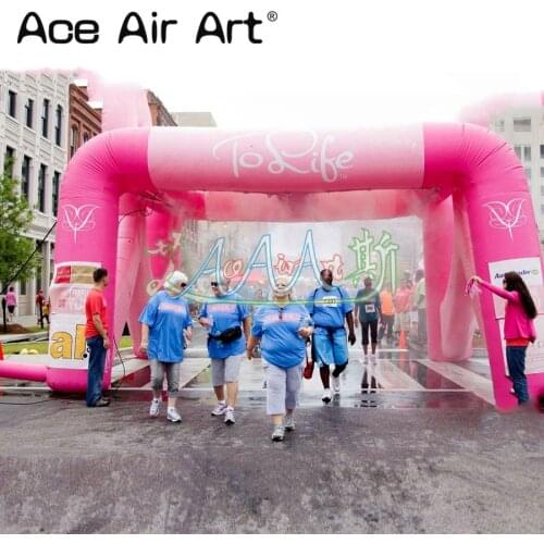 8m W Inflatable tunnel tent with customized logo for World Breast Cancer Awareness Day
