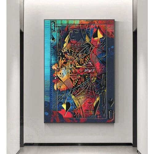 Abstract Poker Canvas Posters Wall Paintings Painting Art Nordic For Interior Living Room Decoration Home Bedroom Decor Pictures