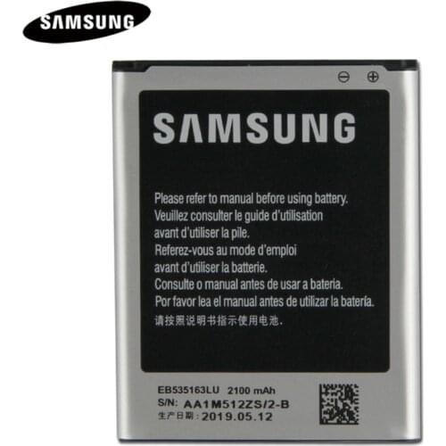 Original Phone Battery EB535163LU For Samsung Galaxy Grand DUOS GT-I9082 G9082 I9080 I879 I9118 i9060 I9082 Battery 2100mAh
