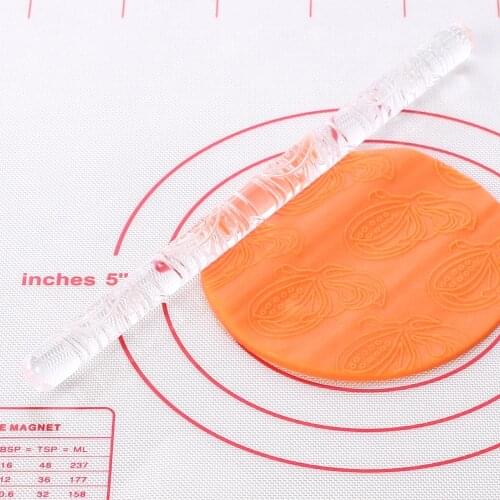 Acrylic Rolling Pin Fondant Cake Pastry Roller Butterfly Textured Embossing Baking Tools Cake Decorating Tools
